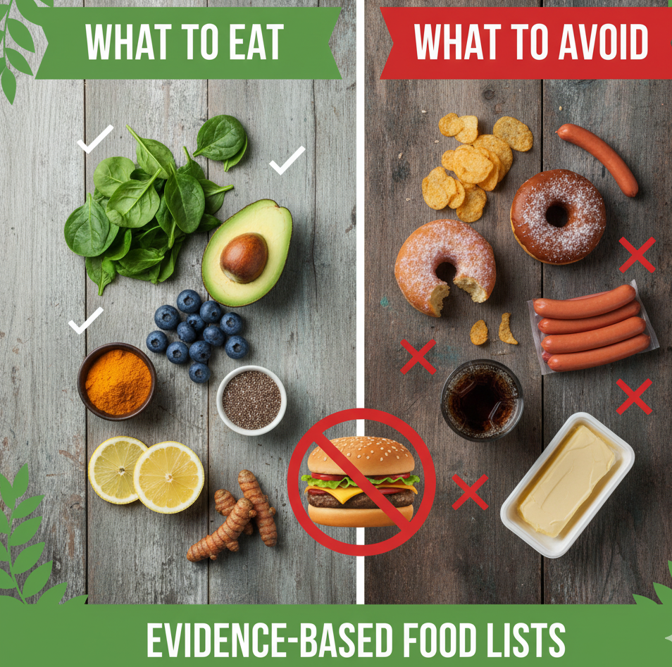 Evidence-Based Food Lists What to Eat & Avoid