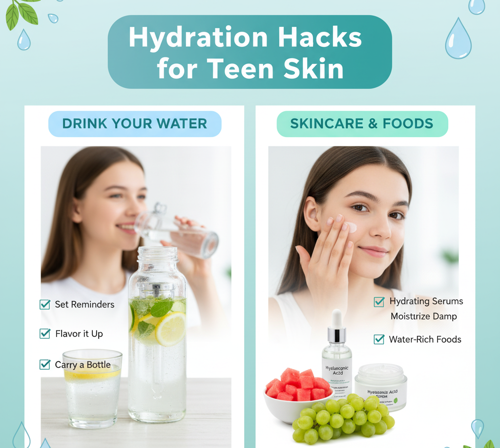 Hydration Hacks for Teen Skin