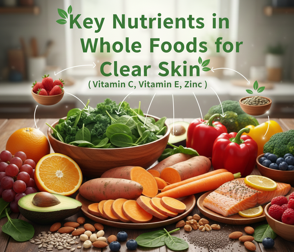 Key Nutrients in Whole Foods for Clear Skin