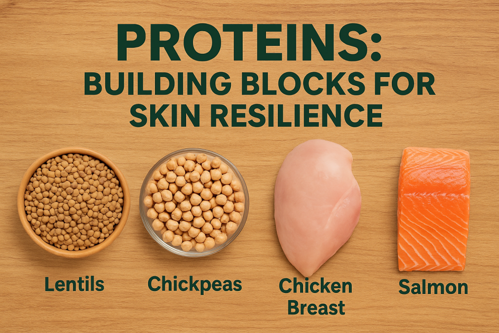 Proteins Building Blocks for Skin Resilience
