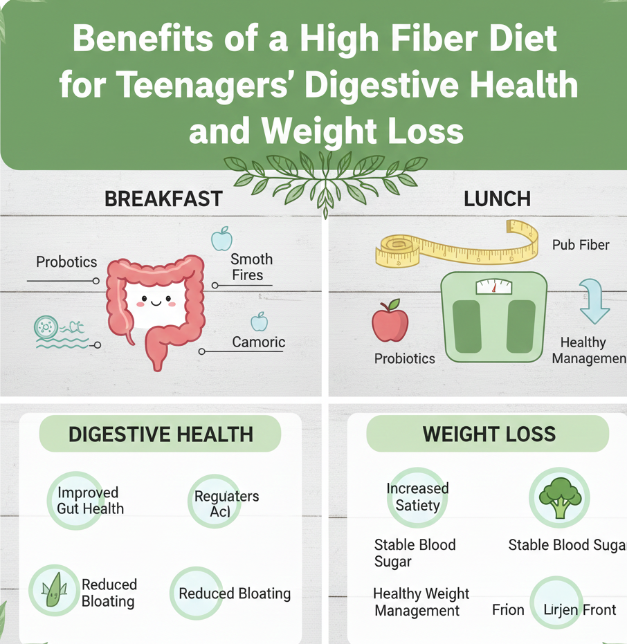 Benefits of a High Fiber Diet for Teenagers' Digestive Health and Weight Loss